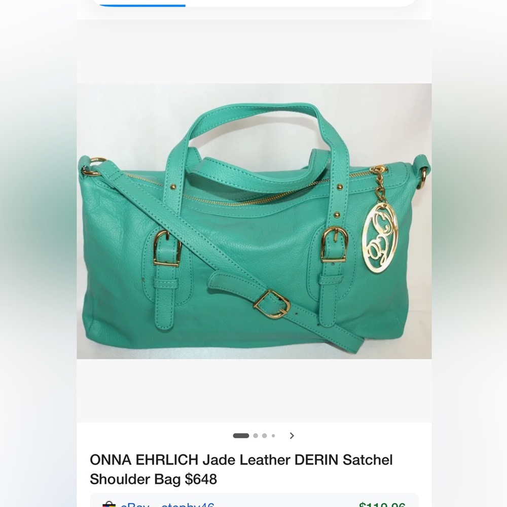 ONNA EHRLICH, JADE LEATHER DERIN SATCHEN SHOULDER BAG